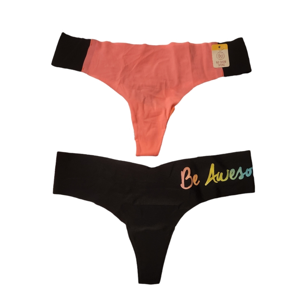 2 Pairs of No-Show Thongs